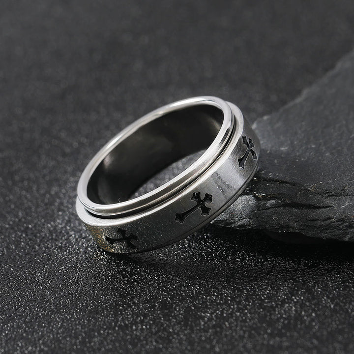 Minimalist Cross Ring: The Interweaving of Faith and Fashion