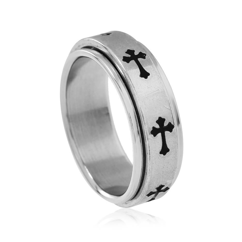 Minimalist Cross Ring: The Interweaving of Faith and Fashion