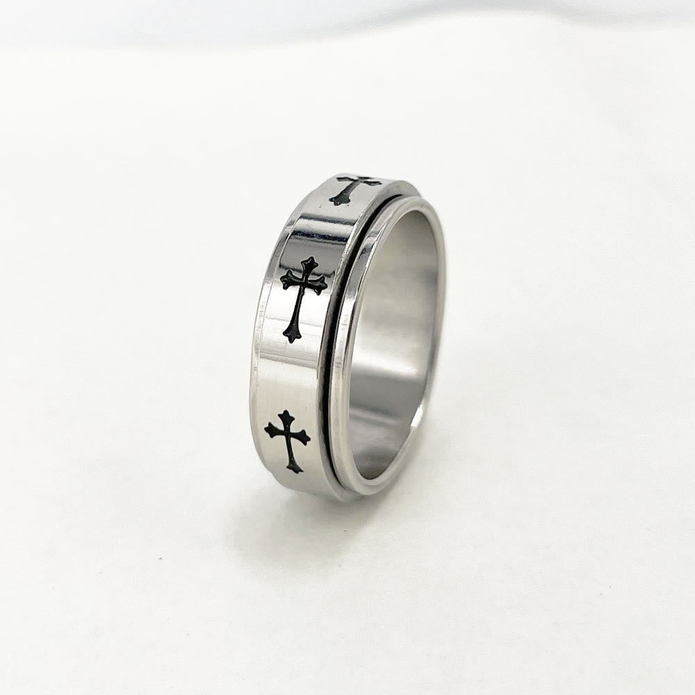 Minimalist Cross Ring: The Interweaving of Faith and Fashion