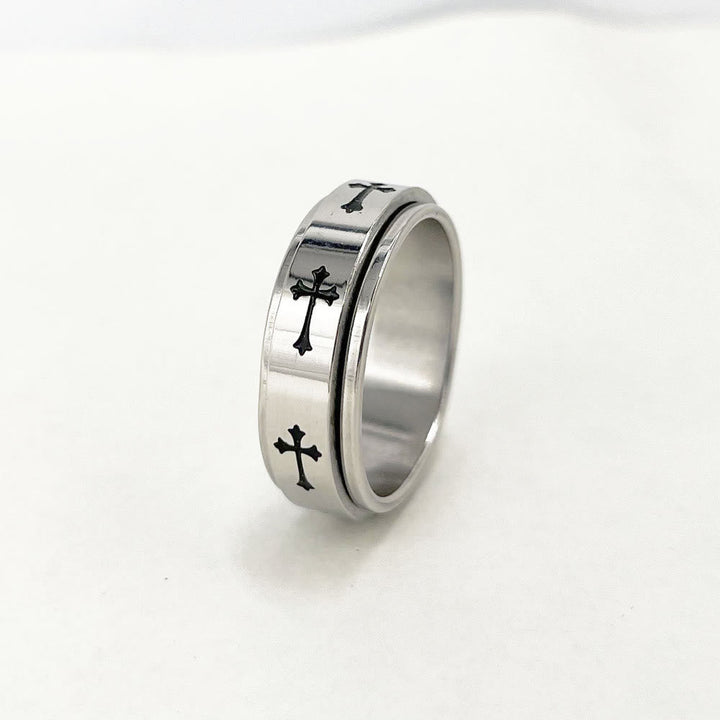 Minimalist Cross Ring: The Interweaving of Faith and Fashion