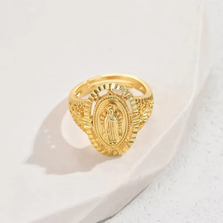 The Vintage&Classic Style Our Lady of Guadalupe Ring: A Timeless Tribute to Faith and Elegance