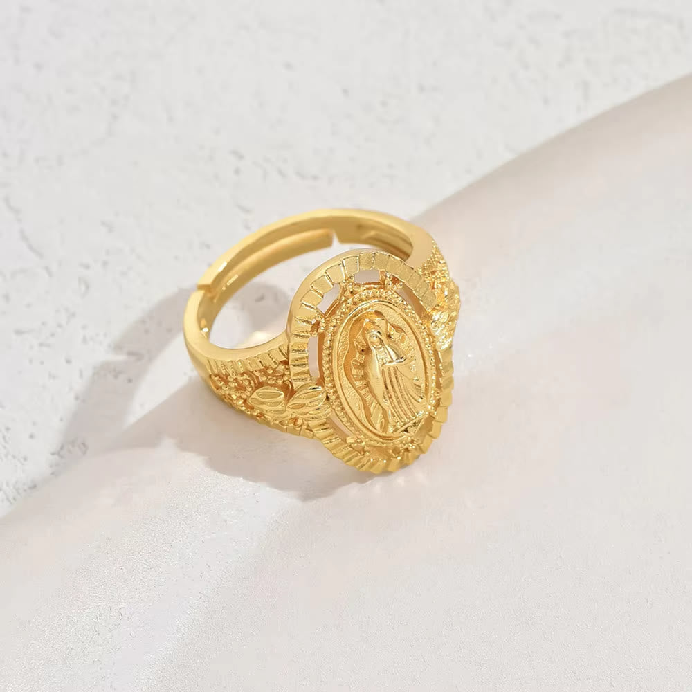 The Vintage&Classic Style Our Lady of Guadalupe Ring: A Timeless Tribute to Faith and Elegance