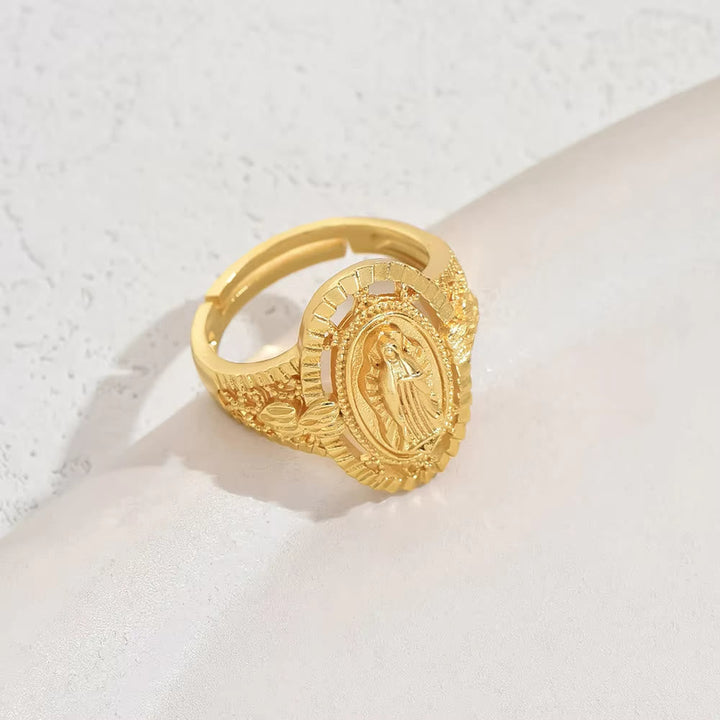 The Vintage&Classic Style Our Lady of Guadalupe Ring: A Timeless Tribute to Faith and Elegance