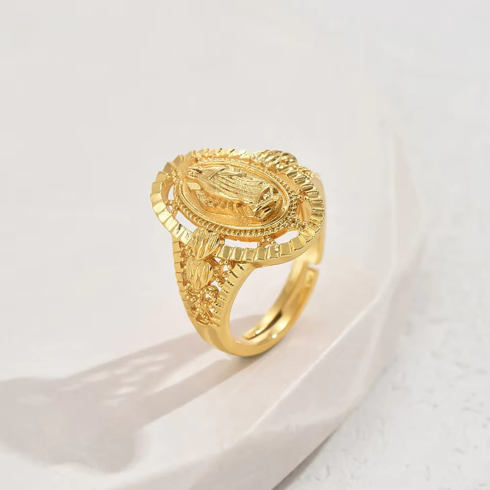 The Vintage&Classic Style Our Lady of Guadalupe Ring: A Timeless Tribute to Faith and Elegance