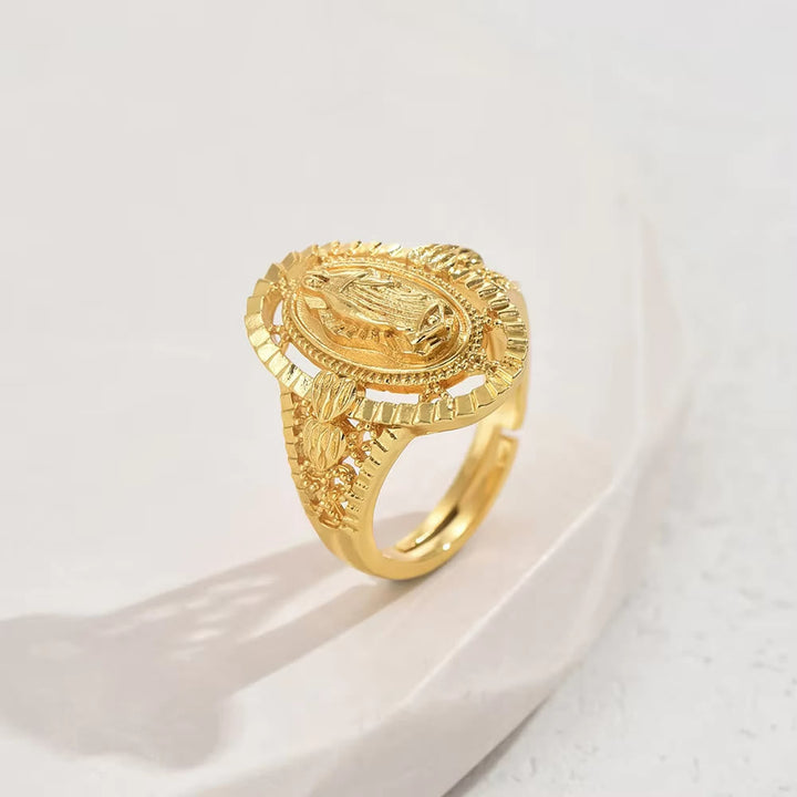 The Vintage&Classic Style Our Lady of Guadalupe Ring: A Timeless Tribute to Faith and Elegance