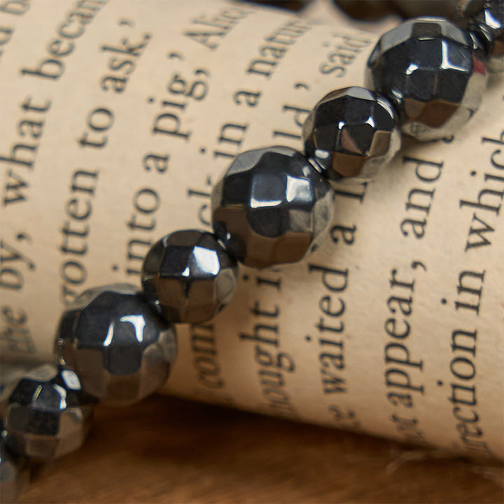 Shiny Black Gallstone Jerusalem - Inspired Bracelet: A Symbol of Faith