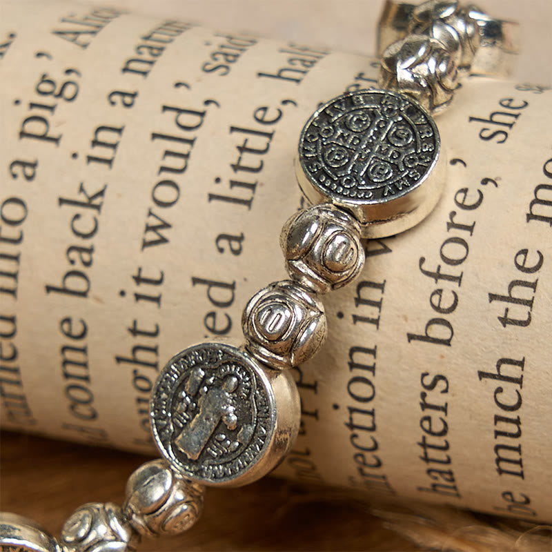 St. Benedict Crucifix Rose Bracelet: Timeless Christian Accessory for Daily Faith Expression