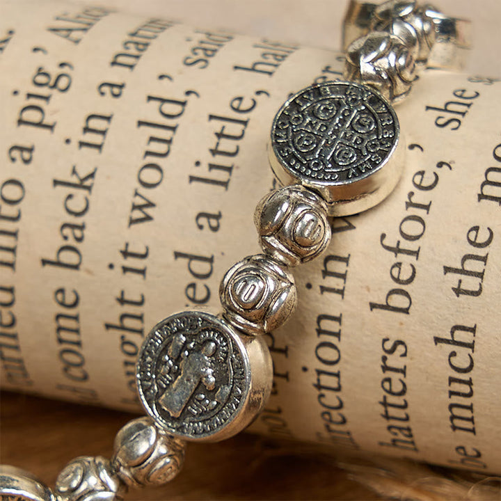 St. Benedict Crucifix Rose Bracelet: Timeless Christian Accessory for Daily Faith Expression