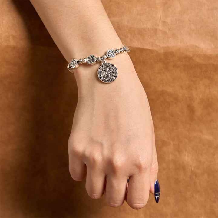 St. Benedict Crucifix Rose Bracelet: Timeless Christian Accessory for Daily Faith Expression