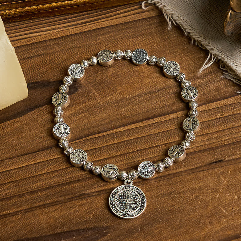 St. Benedict Crucifix Rose Bracelet: Timeless Christian Accessory for Daily Faith Expression