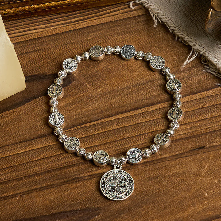 St. Benedict Crucifix Rose Bracelet: Timeless Christian Accessory for Daily Faith Expression