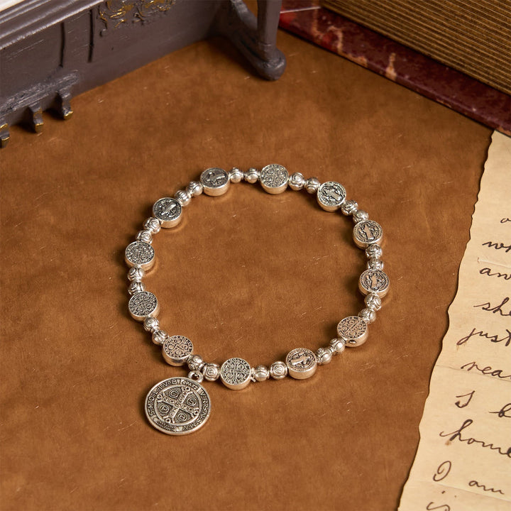St. Benedict Crucifix Rose Bracelet: Timeless Christian Accessory for Daily Faith Expression