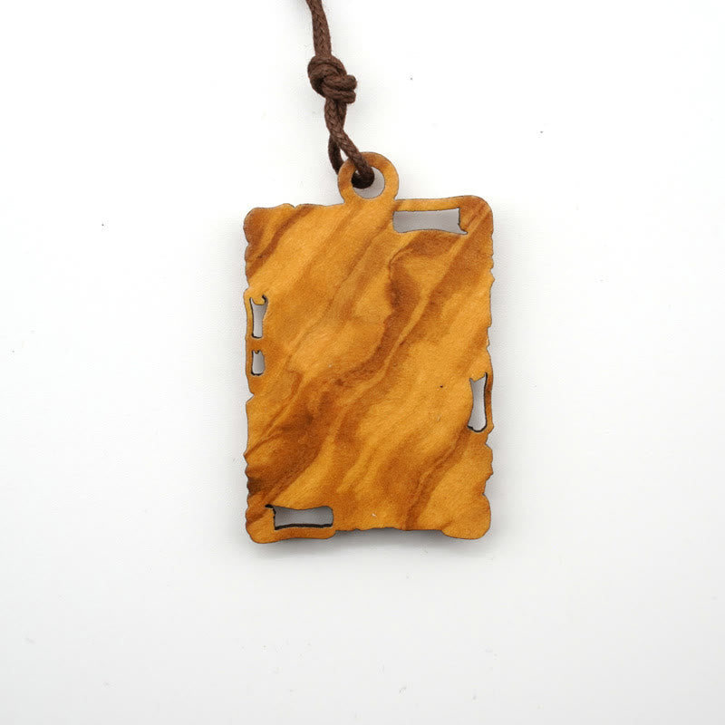 Olive Wood & Metal Virgin Mary Pendant Necklace: A Timeless Devotional Keepsake