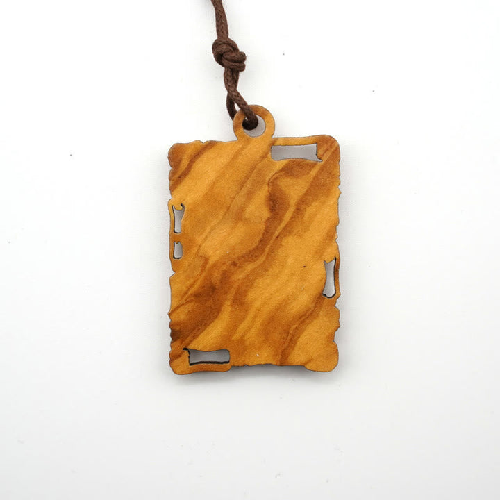 Olive Wood & Metal Virgin Mary Pendant Necklace: A Timeless Devotional Keepsake