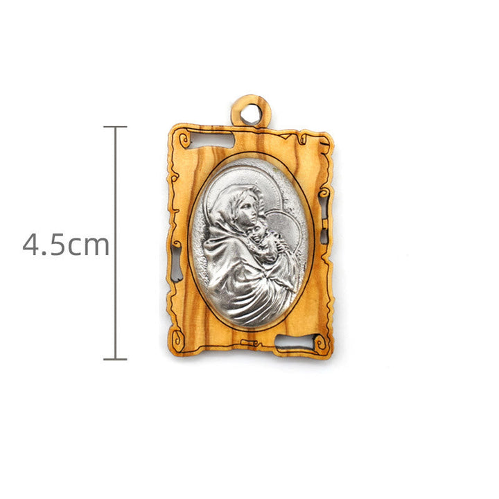 Olive Wood & Metal Virgin Mary Pendant Necklace: A Timeless Devotional Keepsake