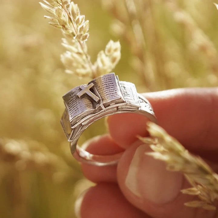 Bible Ring with Cross: A Sacred Companion of Faith