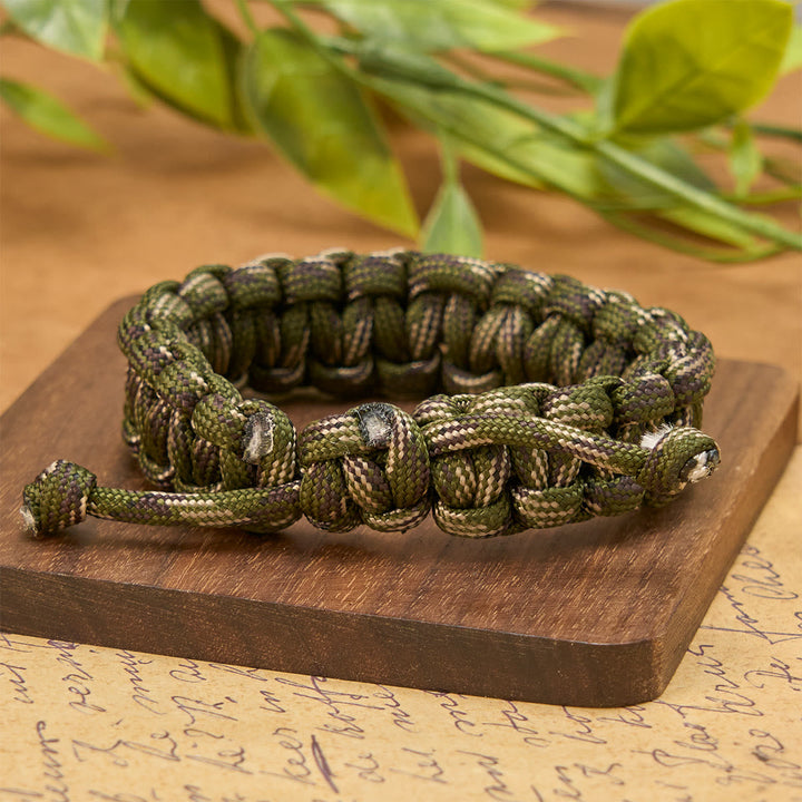 Vintage Style Durable Handcrafted Paracord St. Benedict Bracelet