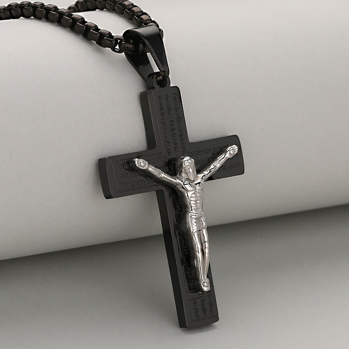 Elegant Crucifix Necklace Symbol of Devotion Available in Four Shades