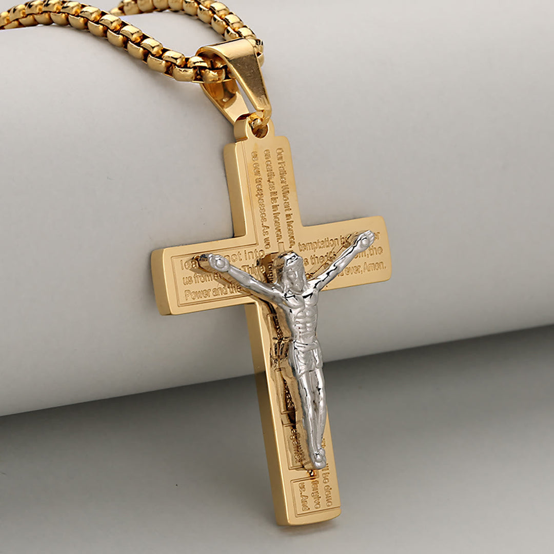 Elegant Crucifix Necklace Symbol of Devotion Available in Four Shades