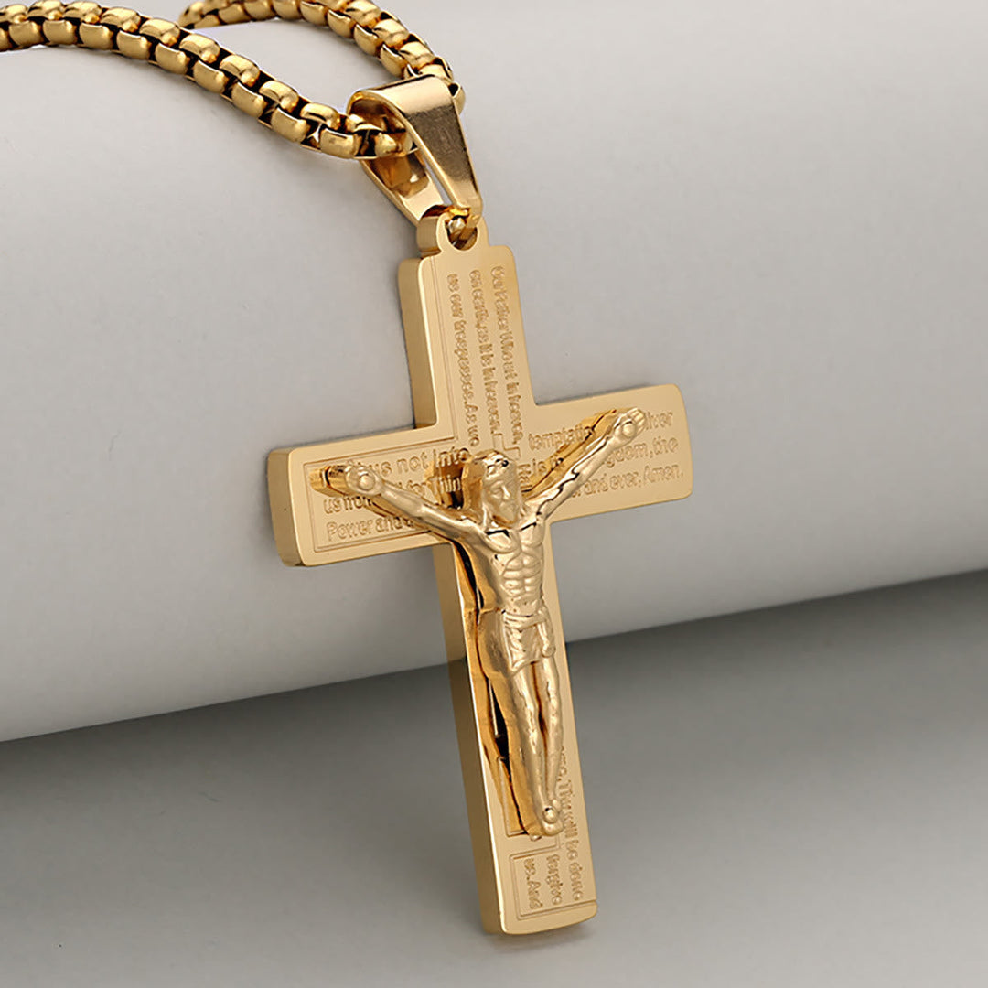 Elegant Crucifix Necklace Symbol of Devotion Available in Four Shades