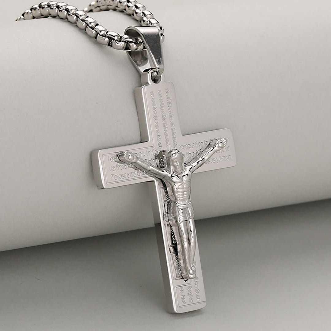Elegant Crucifix Necklace Symbol of Devotion Available in Four Shades