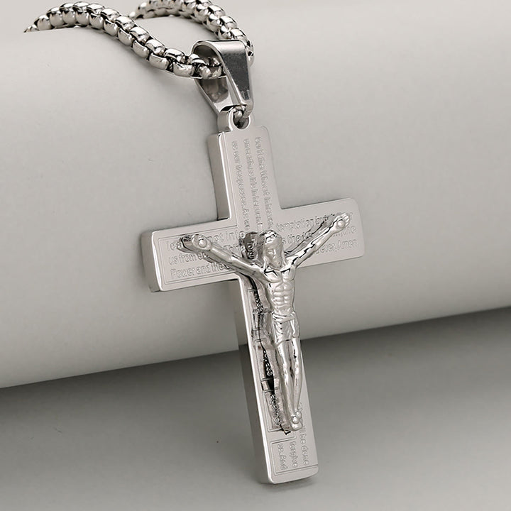 Elegant Crucifix Necklace Symbol of Devotion Available in Four Shades