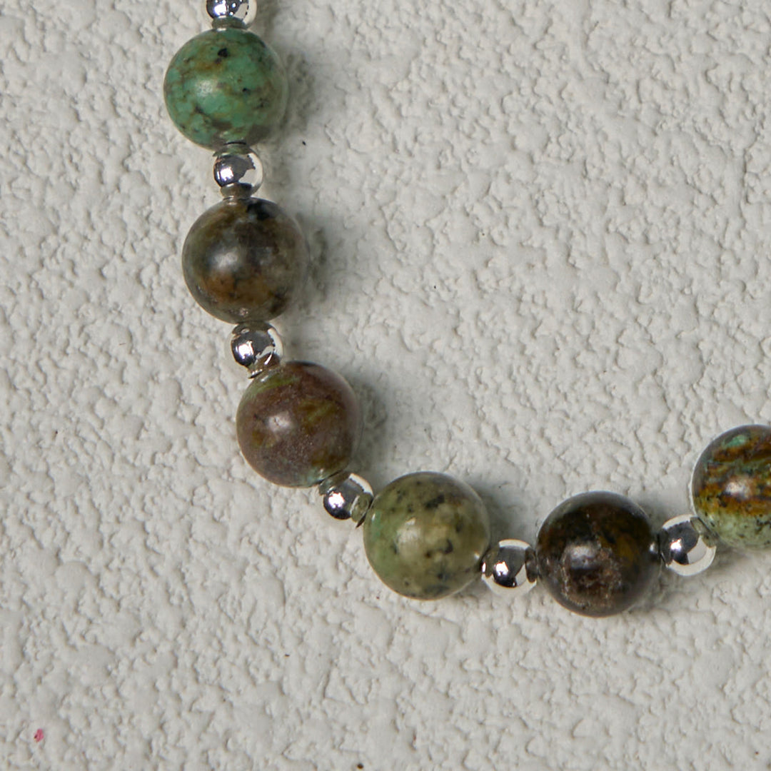 Earthy Spiritual Rosary-Inspired Bracelets with Crucifix and Jerusalem Cross