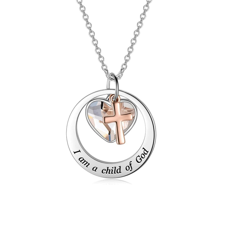 Delicate Mustard Seed Necklace with Cross and Scripture Message