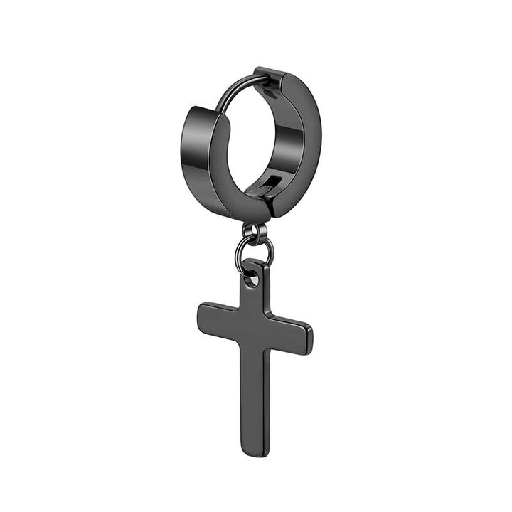Trendy Cross Dangle Hoop Earrings: Cool & Stylish Jewelry for Daily Wear