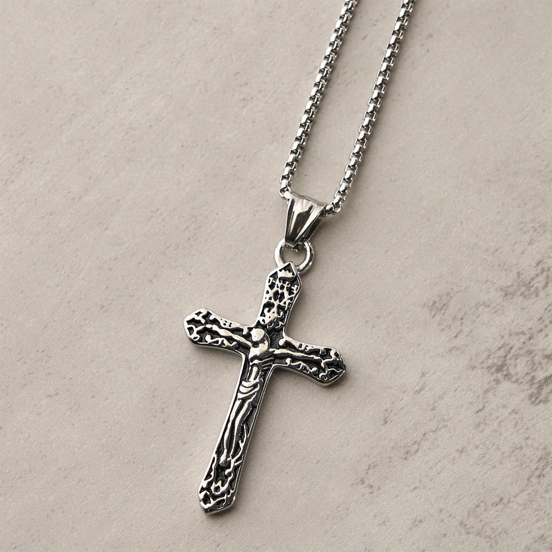 Classic Stainless Steel Ornate Cross Necklace: A Profound Symbol of Faith
