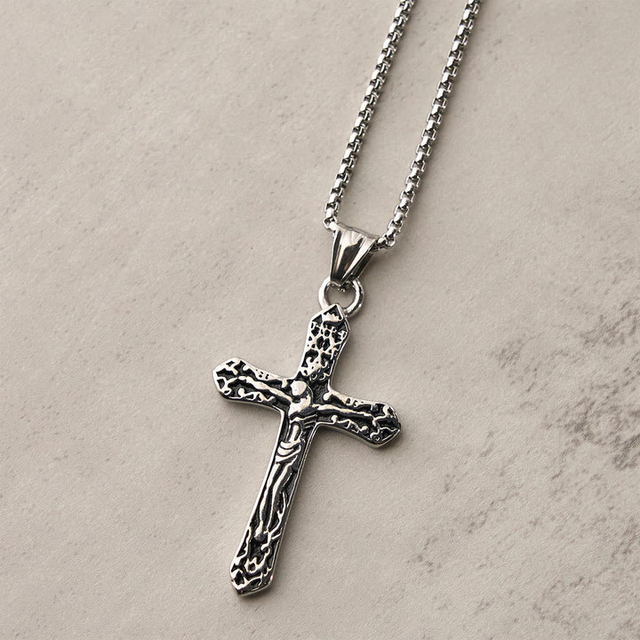 Classic Stainless Steel Ornate Cross Necklace: A Profound Symbol of Faith