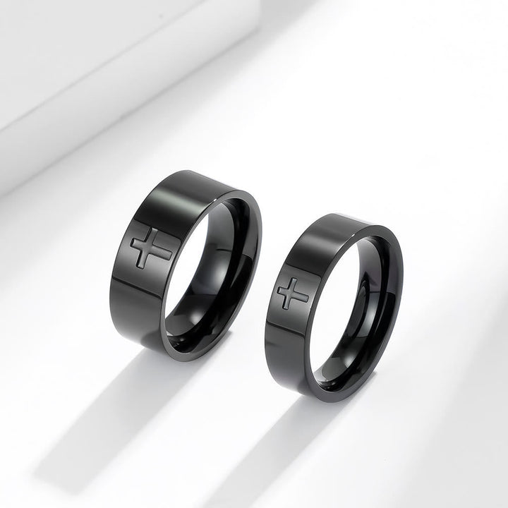 Two - Color Minimalist Cross Rings: Faith - Inspired Fashion
