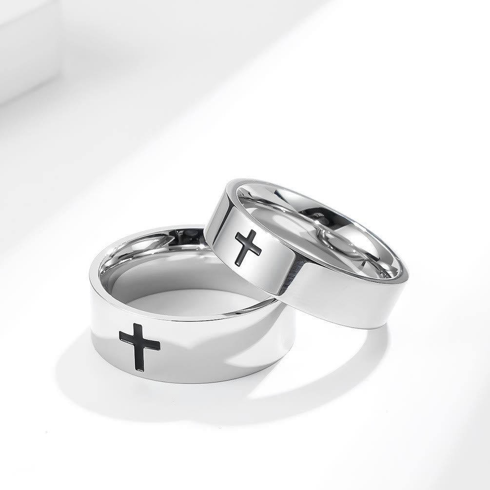 Two - Color Minimalist Cross Rings: Faith - Inspired Fashion
