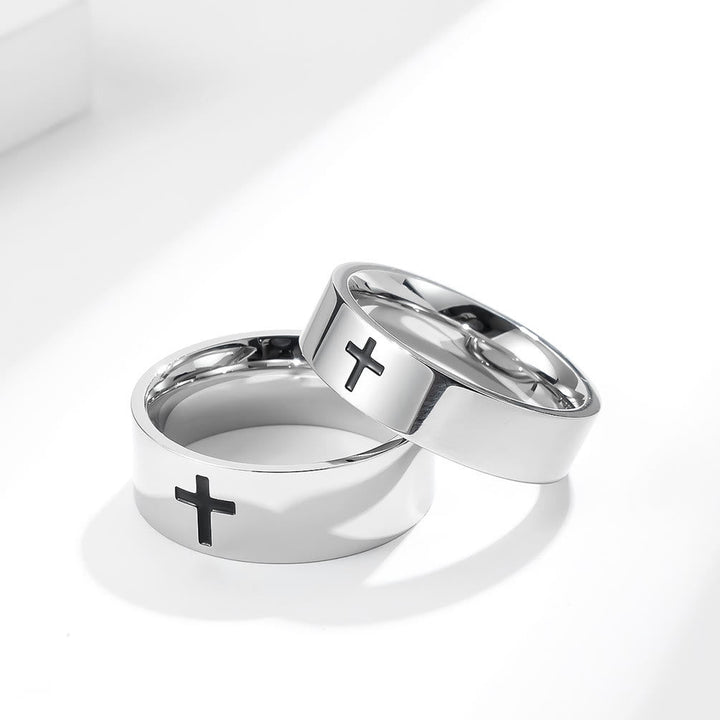 Two - Color Minimalist Cross Rings: Faith - Inspired Fashion