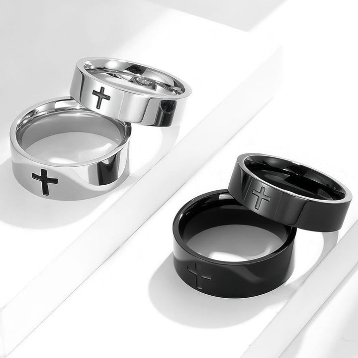 Two - Color Minimalist Cross Rings: Faith - Inspired Fashion