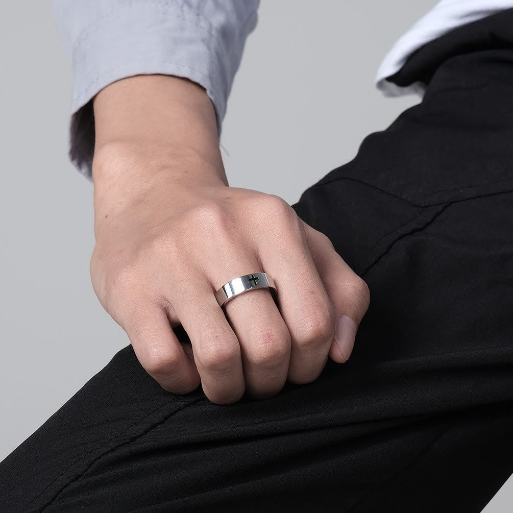Two - Color Minimalist Cross Rings: Faith - Inspired Fashion