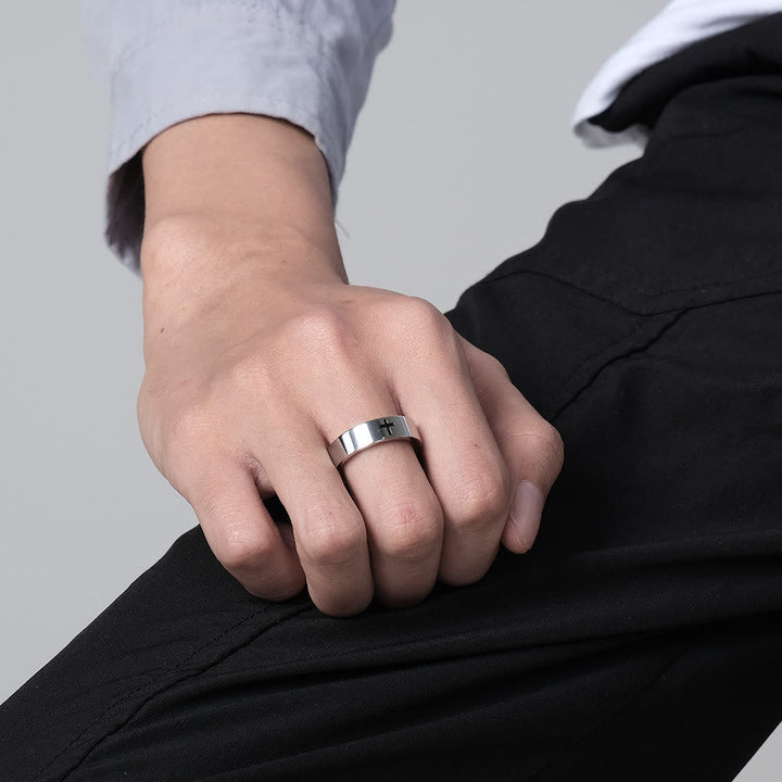 Two - Color Minimalist Cross Rings: Faith - Inspired Fashion