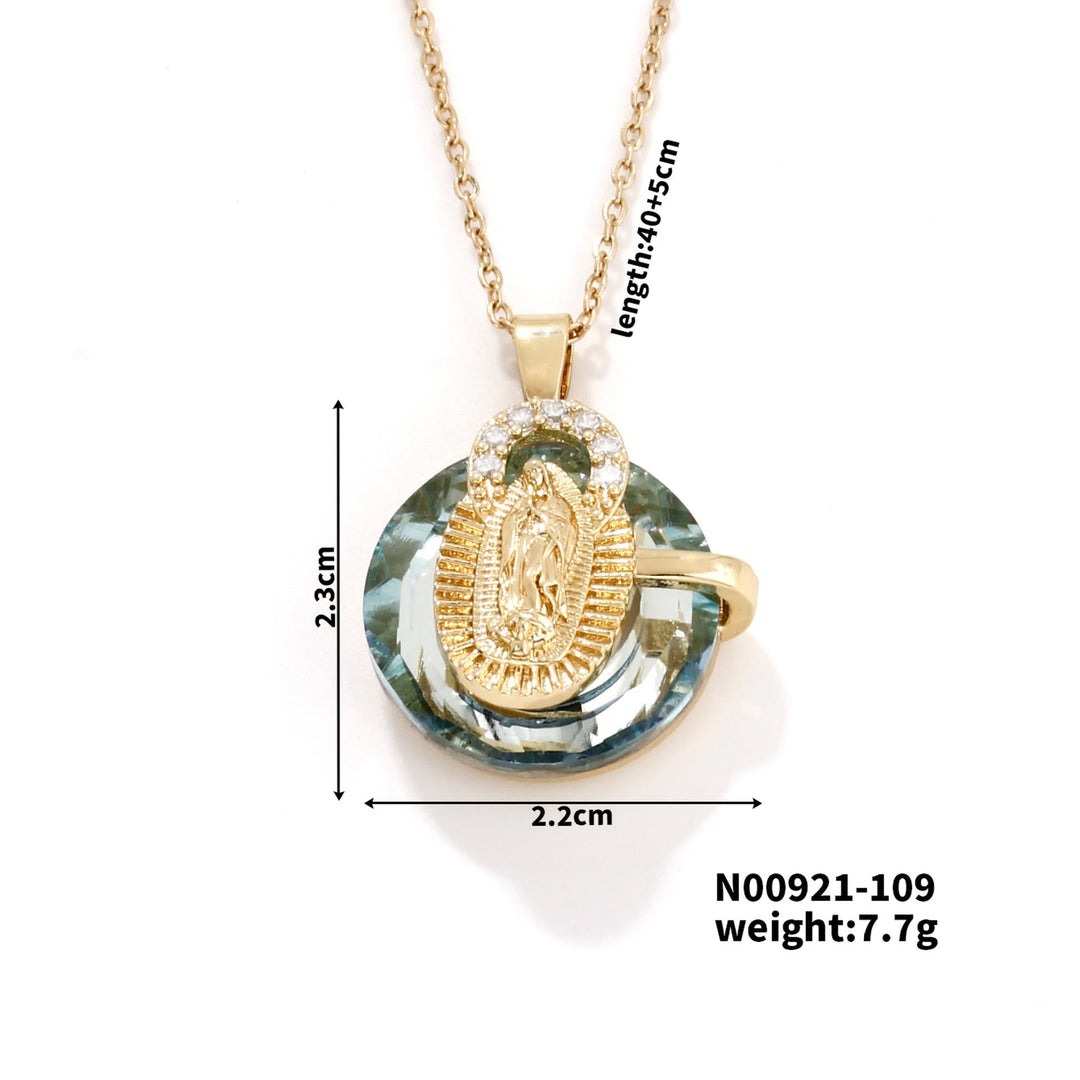 Multicolored Our Lady Crystal Necklaces: Faith - Filled Artistic Jewelry