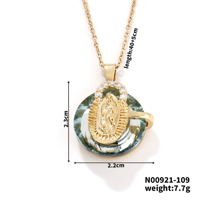 Multicolored Our Lady Crystal Necklaces: Faith - Filled Artistic Jewelry