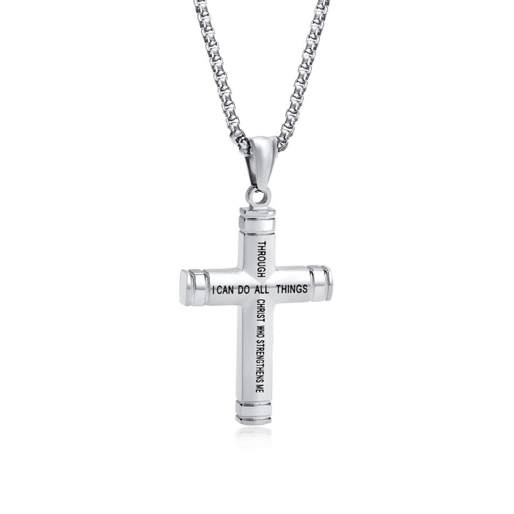 Multi - Color Cross Necklace with Scripture: Personalized Faith Wear