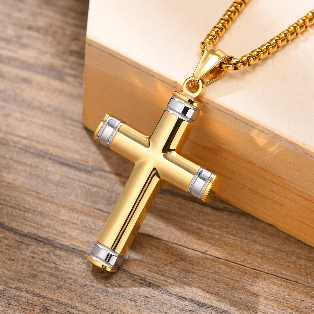 Multi - Color Cross Necklace with Scripture: Personalized Faith Wear
