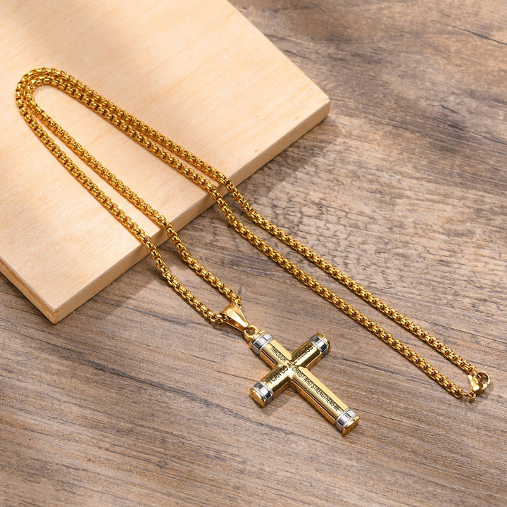 Multi - Color Cross Necklace with Scripture: Personalized Faith Wear