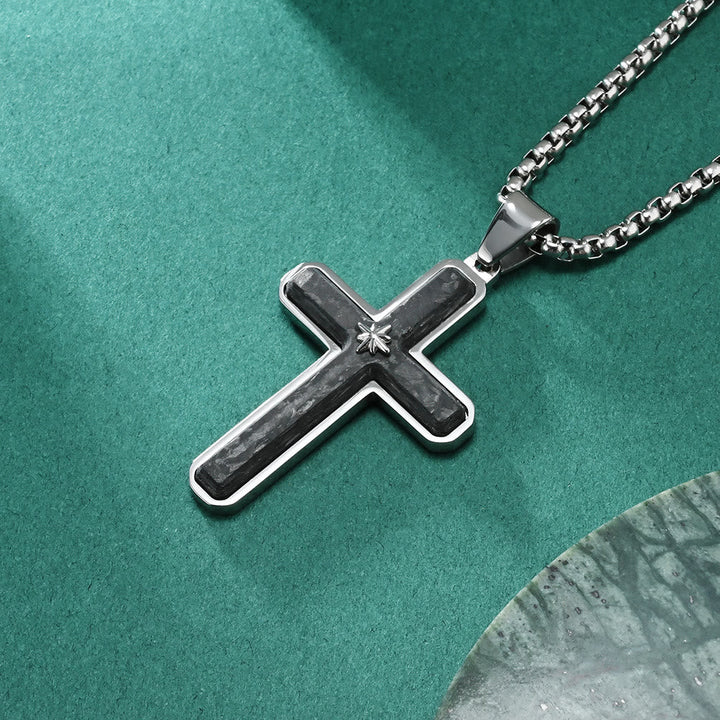 Two - Tone Cross Necklace: Faithful Elegance in Metallic Styles