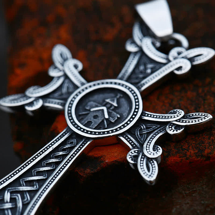 Orthodox Church Celtic Knot Armenian Cross Pendant Necklace
