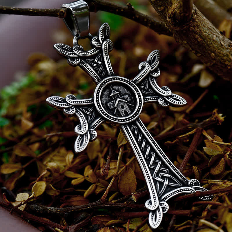 Orthodox Church Celtic Knot Armenian Cross Pendant Necklace