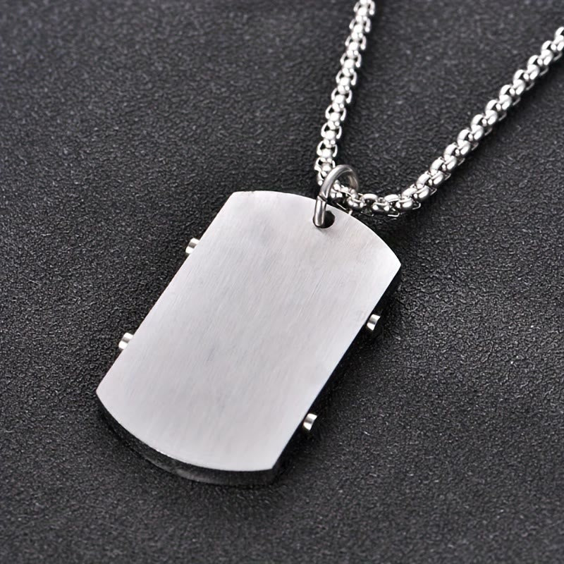 Stainless Steel Tri - Color Serenity Prayer Cross Necklace: Timeless Devotion
