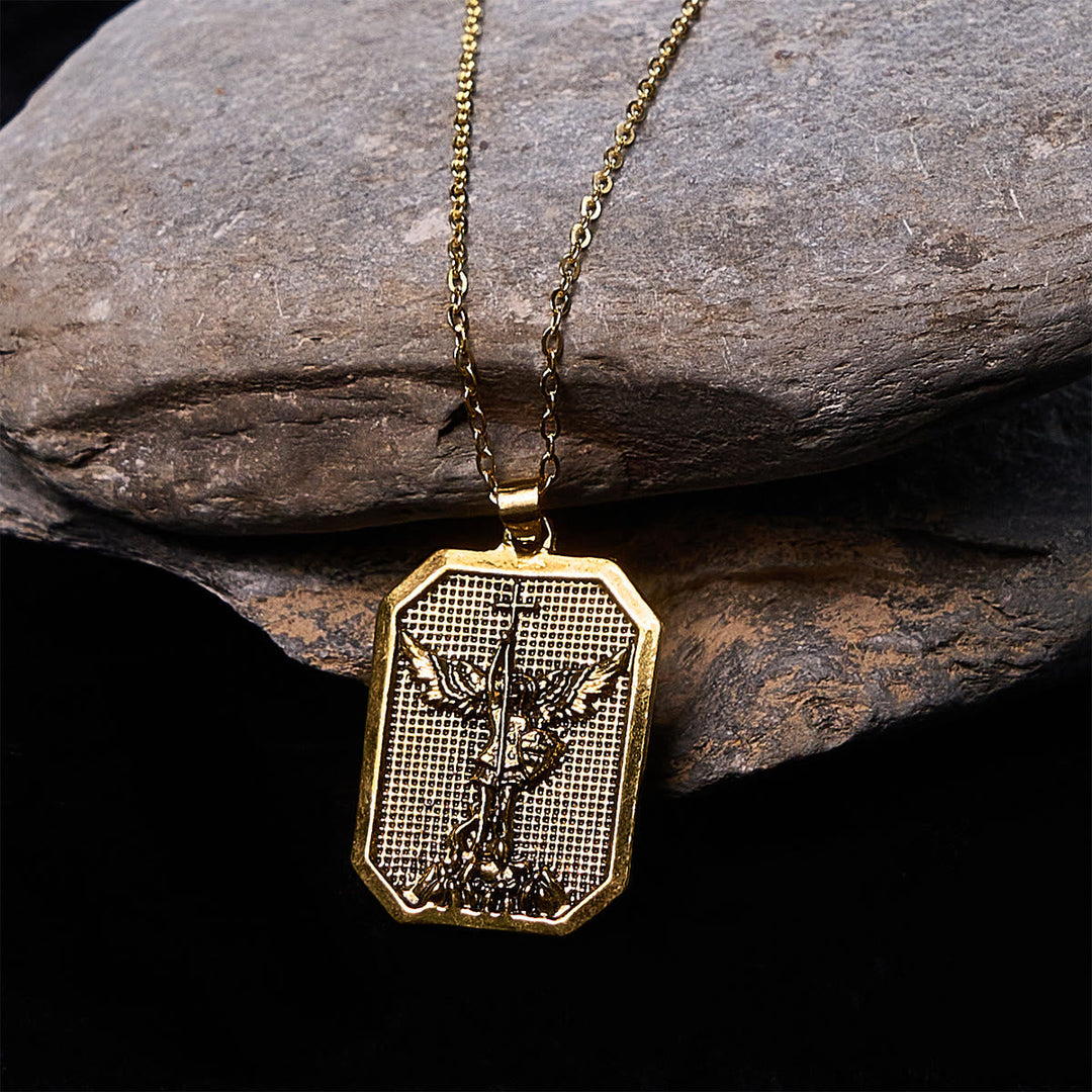 Faith Warrior St.Michael the Archangel Necklace: Strength in Every Battle