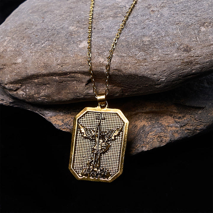 Faith Warrior St.Michael the Archangel Necklace: Strength in Every Battle