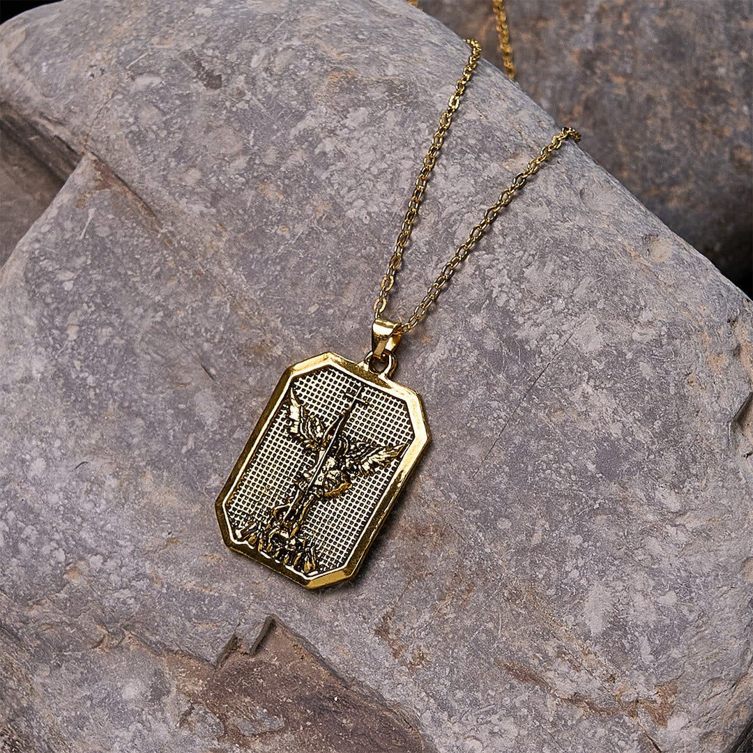 Faith Warrior St.Michael the Archangel Necklace: Strength in Every Battle