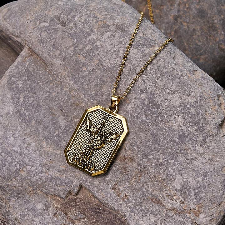 Faith Warrior St.Michael the Archangel Necklace: Strength in Every Battle